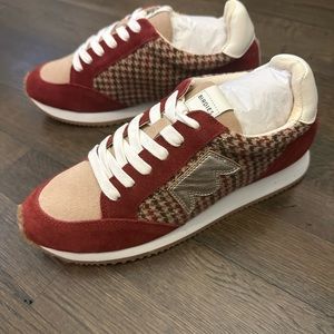 NWT Birdies Roadrunner Sneaker in Primary Plaid Size 7.5